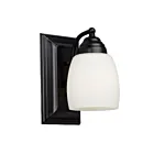 Galaxy Lighting 724131BK 1-Light 100W Black Bath Vanity Light