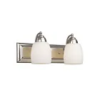Galaxy Lighting 724132BN 2-Lights 200W Brushed Nickel Bath Vanity Light