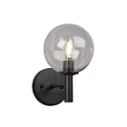 Galaxy Lighting 725941BK-CL 1-Light 40W Black Bath Vanity Light