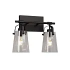 Galaxy Lighting 726252BK 2-Lights 200W Black Bath Vanity Light