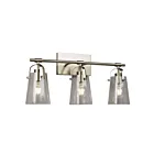 Galaxy Lighting 726253BN 3-Lights 300W Brushed Nickel Bath Vanity Light