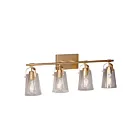 Galaxy Lighting 726254GD 4-Lights 400W Painted Soft Gold Bath Vanity Light