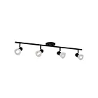 Galaxy Lighting 753914BK-FR 200W Black Fixed Track Light