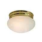 Galaxy Lighting 810308PB 60W Polished Brass Flush Mount
