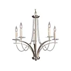 Galaxy Lighting 822465BN 5-Lights 300W Brushed Nickel Chandelier