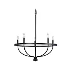 Galaxy Lighting 825813BK 5-Lights 300W Black Chandelier