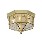 Galaxy Lighting 860809H 75W Polished Brass Flush Mount