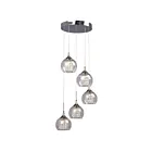 Galaxy Lighting 916095CH 5-Lights 100W Chrome Pendant