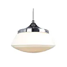 Galaxy Lighting 924581CH-WH 1-Light 60W Chrome Pendant