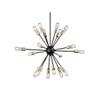 Galaxy Lighting 924725BK-GD 18-Lights 1080W Black and Gold Pendant