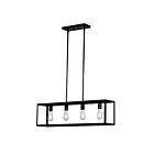 Galaxy Lighting 926755BK 4-Lights 240W Black Pendant