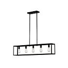 Galaxy Lighting 926757BK 5-Lights 300W Black Pendant