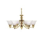 Nuvo Lighting Empire 60-357 6-Light Polished Brass Chandelier