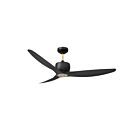 Kendal Lighting ELEMONT AC30452-BLK-OCB 3-blades Matte Black/Oilcan Brass 52" Ceiling Fan