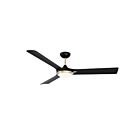 Kendal Lighting Ori AC30760-BLK-OCB 3-blades Black and Brass 60" Ceiling Fan