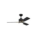 Kendal Lighting Nuvel 42 AC30842-BLK-OCB 3-blades Black and Brass 42" Ceiling Fan