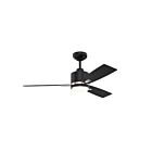 Kendal Lighting Nuvel 42 AC30842-BLK-SN 3-blades Black and Satin Nickel 42" Ceiling Fan