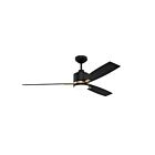 Kendal Lighting Nuvel 52 AC30852-BLK-OCB 3-blades Black and Brass 52" Ceiling Fan