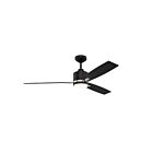 Kendal Lighting Nuvel 52 AC30852-BLK-SN 3-blades Black and Satin Nickel 52" Ceiling Fan