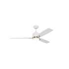 Kendal Lighting Nuvel 52 AC30852-MWH-OCB 3-blades Brass and White 52" Ceiling Fan