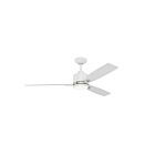 Kendal Lighting Nuvel 52 AC30852-MWH-SN 3-blades Satin Nickel and White 52" Ceiling Fan