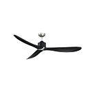 Kendal Lighting AC31360-BLK-SN Taros 3-Blades Black and Satin Nickel 60" Ceiling Fan