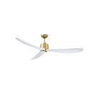 Kendal Lighting AC31360-BRS-WH Taros 3-Blades Brass and White 60" Ceiling Fan