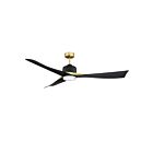 Kendal Lighting AC31462-BLK-BRS Ariya 3-Blades Black 62" Ceiling Fan
