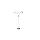 Kendal Lighting FL4048-2-SN OSLO TWINS Satin Nickel Floor Lamp