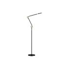 Kendal Lighting FL8701-BLK-BRS Dovu 8W Black and Brass Floor Lamp