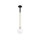 Kendal Lighting AMBIENCE PF100-1L-BLK-BRS Black 1-Light 40W Pendant