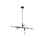 Kendal Lighting AMBIENCE PF100-5L-BLK-BRS Black 5-Light 40W Pendant