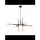 Kendal Lighting AMBIENCE PF100-8L-BLK-BRS Black 8-Light 40W Pendant