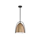 Kendal Lighting VILIA PF119-BRS-BLK Black 1-Light 100W Pendant