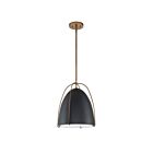 Kendal Lighting VILIA PF120-BLK-BRS Black 1-Light 100W Pendant
