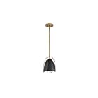 Kendal Lighting VILIA Mini PF125-BLK-BRS Black 1-Light 100W Mini Pendant