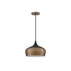 Kendal Lighting ORIAN PF131-BRS-BLK Black 1-Light 100W Pendant