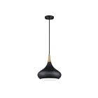 Kendal Lighting MEDINA PF138-BLK-BRS Black 1-Light 100W Pendant