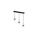 Kendal Lighting Nuon PF150-3LBR-BLK Black 3-Lights 75W Bar