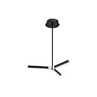 Kendal Lighting STYKX PF193-BLK-CH Black 1-Tier 16W LED Pendant