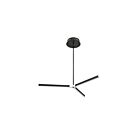 Kendal Lighting STYKX PF195-BLK-CH Black 1-Tier 25W LED Pendant