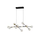 Kendal Lighting CALIPSO PF211-10L-BLK-BRS Black 10-Light 55W LED Pendant