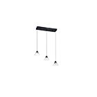Kendal Lighting Geo PF213-3LBR-BLK Black 3-Lights 18W LED Pendant