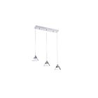 Kendal Lighting Geo PF213-3LBR-CH chrome 3-Lights 18W LED Pendant