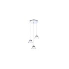 Kendal Lighting Geo PF213-3LPA-CH chrome 3-Lights 18W LED Pendant