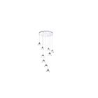 Kendal Lighting Geo PF213-9LPA-CH chrome 9-Lights 54W LED Pendant