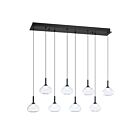 Kendal Lighting PF280-8LRT-BLK Luce 28W Black Pendant CCT Selectable