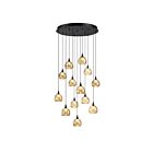 Kendal Lighting PF330-13L-A-BRZ Oriana 52W Black Pendant CCT Selectable