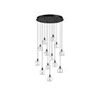 Kendal Lighting PF330-13L-A-CLR Oriana 52W Black Pendant CCT Selectable