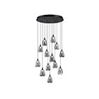 Kendal Lighting PF330-13L-C-SMK Oriana 52W Black Pendant CCT Selectable